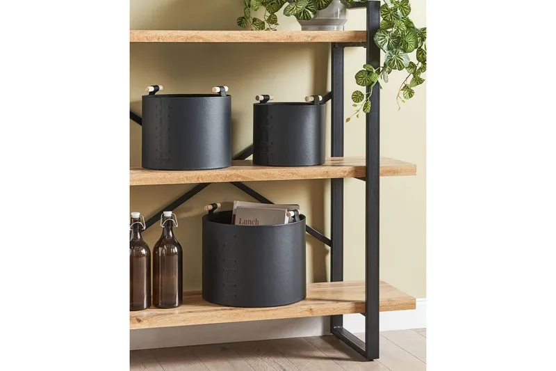 Korg Aram set om 3 Svart - Svart - Förvaring - Småförvaring - Förvaringskorg - Flätad korg & rottingkorg