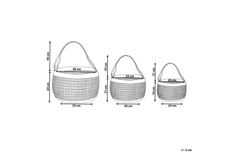 Korg Arapaima set om 3 - Förvaring - Småförvaring - Förvaringskorg - Flätad korg & rottingkorg