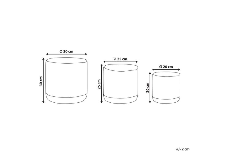 Korg Basima set om 3 Beige, svart - Beige, svart - Förvaring - Småförvaring - Förvaringskorg - Flätad korg & rottingkorg