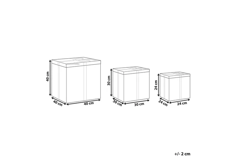 Korg Cadeau set om 3 - Förvaring - Småförvaring - Förvaringskorg - Flätad korg & rottingkorg