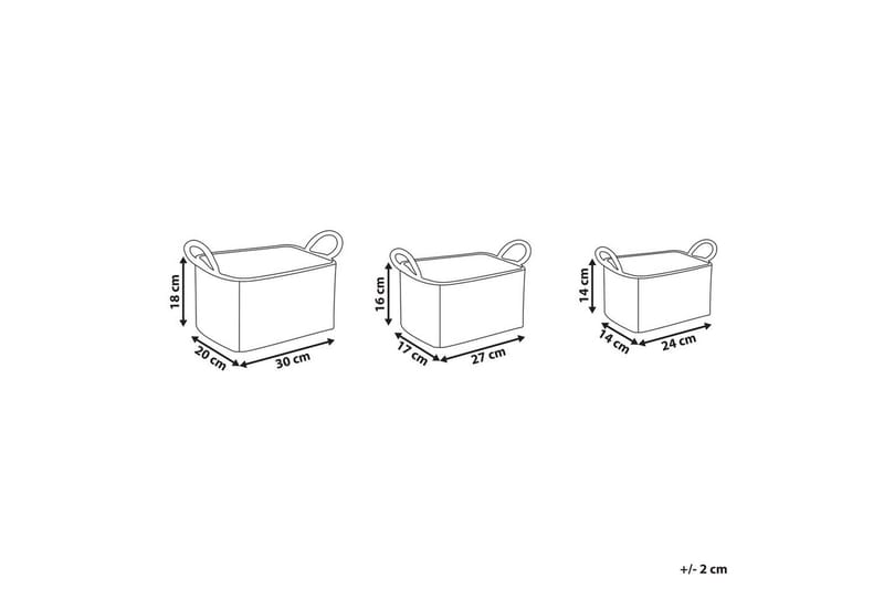 Korg Hoian set om 3 - Förvaring - Småförvaring - Förvaringskorg - Flätad korg & rottingkorg