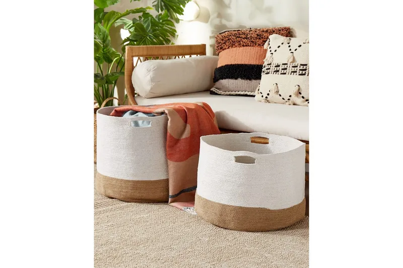Korg Kahan set om 2 - Förvaring - Småförvaring - Förvaringskorg - Flätad korg & rottingkorg
