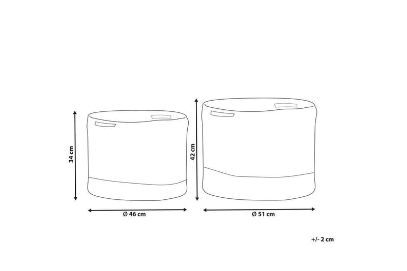 Korg Kahan set om 2 - Förvaring - Småförvaring - Förvaringskorg - Flätad korg & rottingkorg