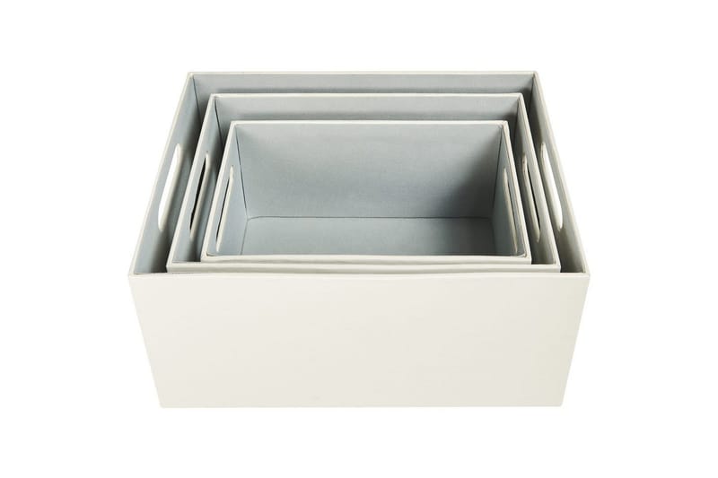 Korg Larsa set om 3 Vit - Vit - Förvaring - Småförvaring - Förvaringskorg - Trådkorg