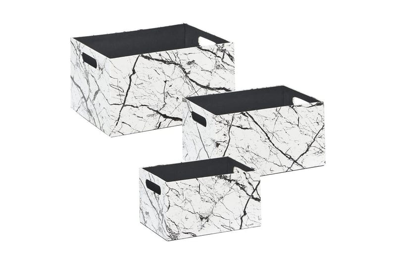 Korg Larsa set om 3 Vit/Svart, Vit/Svart