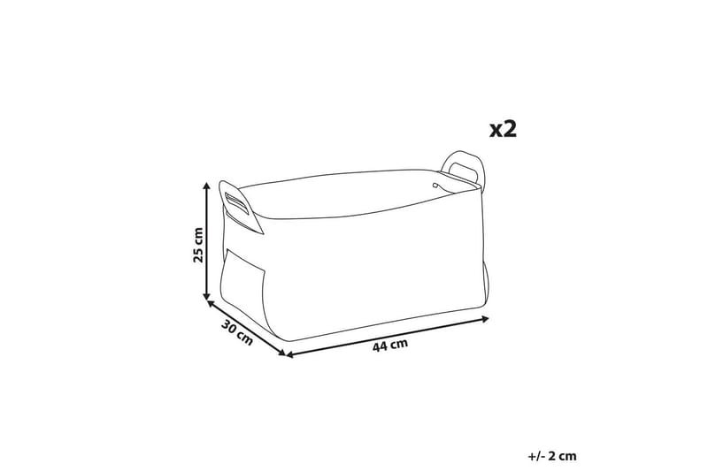 Korg Nuzi set om 2 Vit - Vit - Förvaring - Småförvaring - Förvaringskorg - Flätad korg & rottingkorg