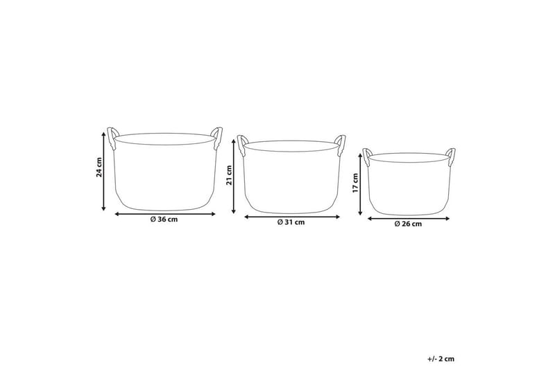 Korg Sayjar set om 3 - Förvaring - Småförvaring - Förvaringskorg - Flätad korg & rottingkorg