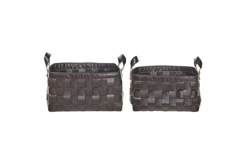 Korg Sippar set om 2 Mörkbrun - Mörkbrun - Förvaring - Småförvaring - Förvaringskorg - Flätad korg & rottingkorg