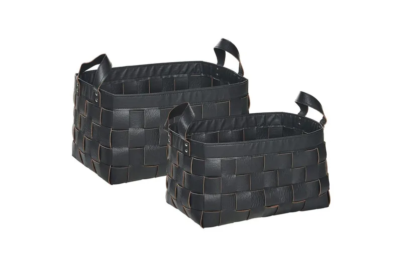 Korg Sippar set om 2 Svart, Svart