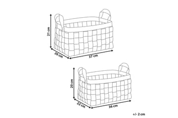 Korg Sippar set om 2 Vit - Vit - Förvaring - Småförvaring - Förvaringskorg - Flätad korg & rottingkorg