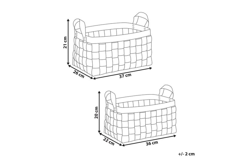 Korg Sippar set om 2 Vit - Vit - Förvaring - Småförvaring - Förvaringskorg - Flätad korg & rottingkorg
