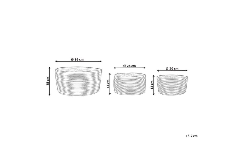 Korg Tajori set om 3 - Förvaring - Småförvaring - Förvaringskorg - Flätad korg & rottingkorg