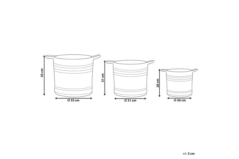 Korg Zhob set om 3 - Förvaring - Småförvaring - Förvaringskorg - Flätad korg & rottingkorg