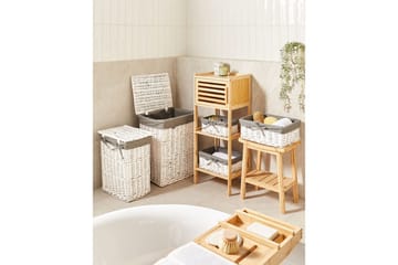 Tvättkorgar Ella Grå/vit - Grå/vit - Möbler - Tillbehör & accessoarer - Badrumstillbehör
