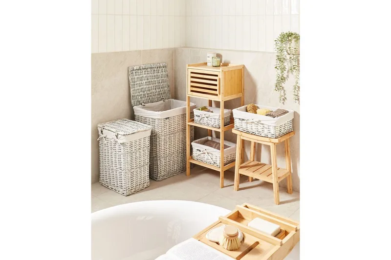 Tvättkorgar Ella Vit - Vit - Möbler - Tillbehör & accessoarer - Badrumstillbehör