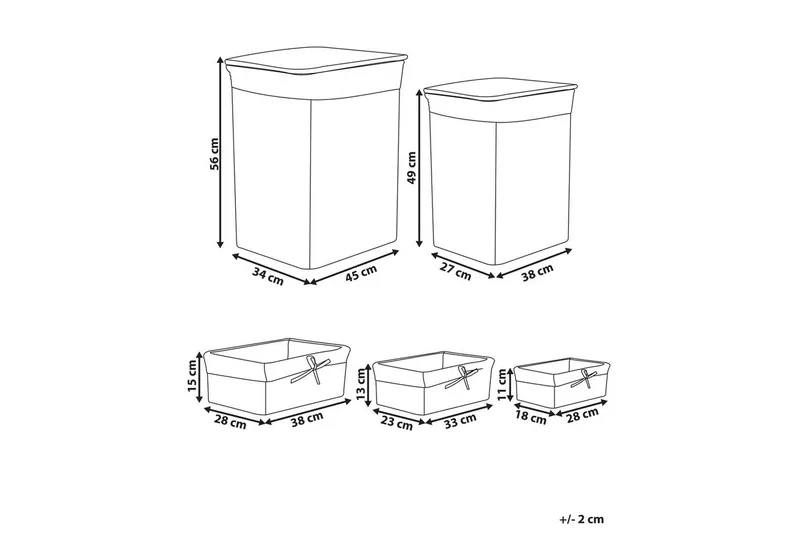 Tvättkorgar Ella Vit - Vit - Möbler - Tillbehör & accessoarer - Badrumstillbehör