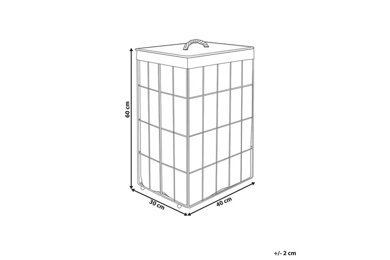 Tvättkorgar Mirissa Svart/vit/ljus trä - Svart/vit/ljus trä - Möbler - Tillbehör & accessoarer - Badrumstillbehör