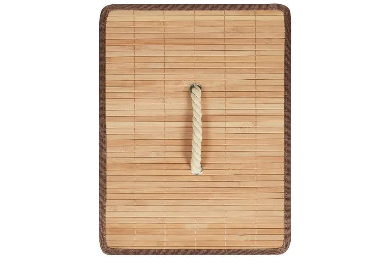 Tvättkorgar Mirissa Svart/vit/ljus trä - Svart/vit/ljus trä - Möbler - Tillbehör & accessoarer - Badrumstillbehör