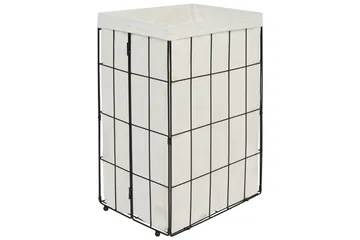 Tvättkorgar Mirissa Svart/vit/ljus trä - Svart/vit/ljus trä - Möbler - Tillbehör & accessoarer - Badrumstillbehör