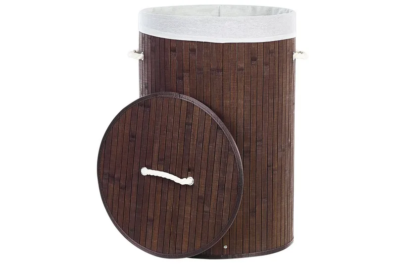 Tvättkorgar Sannar Brun/Vit - Brun/Vit - Möbler - Tillbehör & accessoarer - Badrumstillbehör