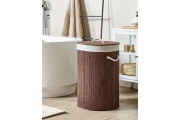 Tvättkorgar Sannar Brun/Vit - Brun/Vit - Möbler - Tillbehör & accessoarer - Badrumstillbehör