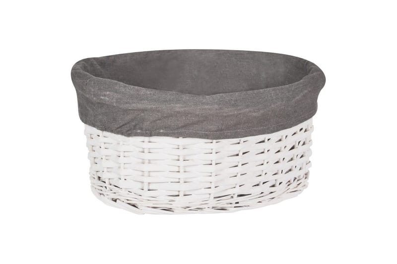 Tvättkorgar Vakari Grå/vit - Grå/vit - Förvaring - Småförvaring - Förvaringskorg - Flätad korg & rottingkorg