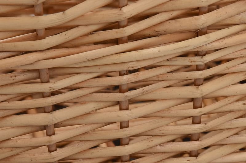 Vedkorg med bärhandtag 58x42x29 cm naturlig pil - Brun - Förvaring - Småförvaring - Förvaringskorg - Vedkorg