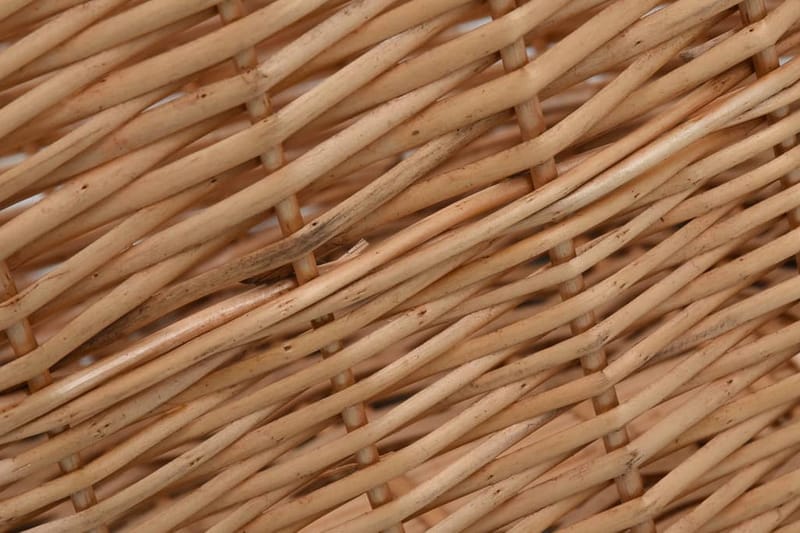 Vedkorg med bärhandtag 78x54x34 cm naturlig pil - Brun - Förvaring - Småförvaring - Förvaringskorg - Vedkorg