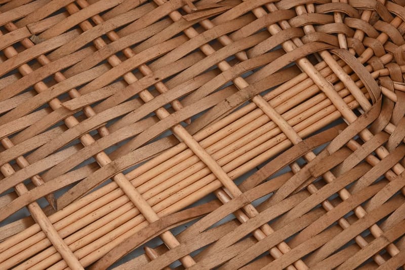Vedkorg med bärhandtag 78x54x34 cm naturlig pil - Brun - Förvaring - Småförvaring - Förvaringskorg - Vedkorg