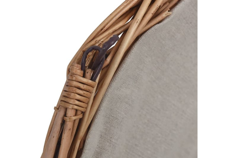 Vedkorg med handtag 57x46,5x52 cm brun pil - Brun - Förvaring - Småförvaring - Förvaringskorg - Vedkorg