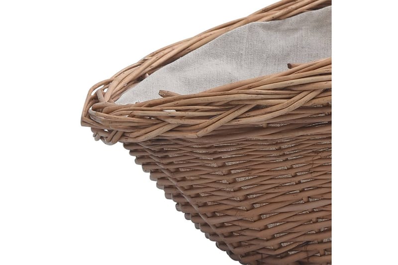 Vedkorg med handtag 57x46,5x52 cm brun pil - Brun - Förvaring - Småförvaring - Förvaringskorg - Vedkorg