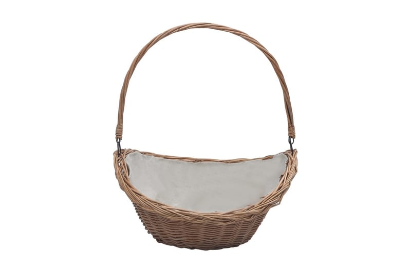 Vedkorg med handtag 57x46,5x52 cm brun pil - Brun - Förvaring - Småförvaring - Förvaringskorg - Vedkorg