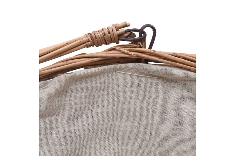 Vedkorg med handtag 60x44x55 cm naturlig pil - Brun - Förvaring - Småförvaring - Förvaringskorg - Vedkorg