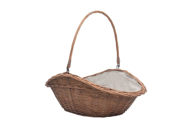 Vedkorg med handtag 60x44x55 cm naturlig pil - Brun - Förvaring - Småförvaring - Förvaringskorg - Vedkorg