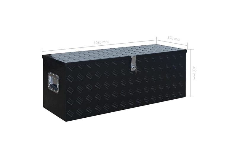 Aluminiumlåda 1085x370x400 mm svart - Svart - Förvaring - Småförvaring - Förvaringslådor