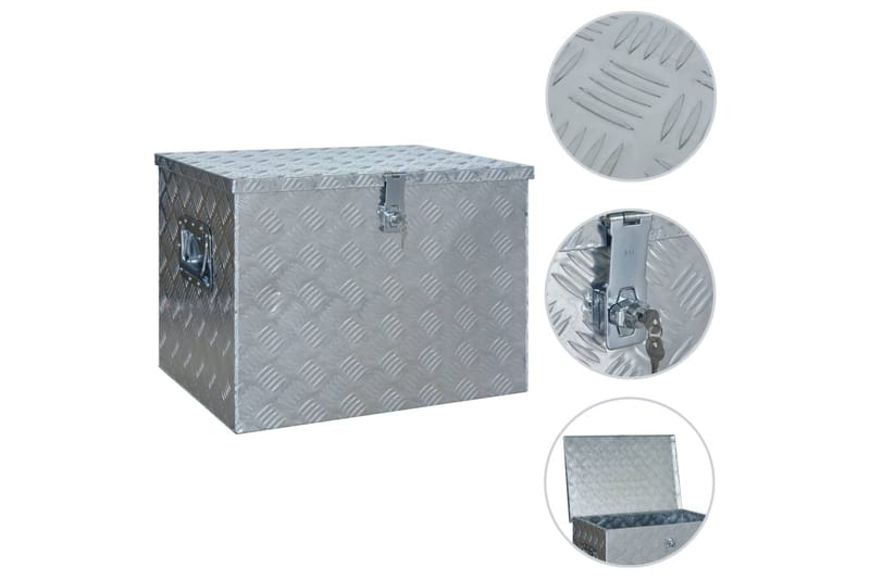Aluminiumlåda 610x430x455 mm silver - Silver - Förvaring - Småförvaring - Förvaringslådor