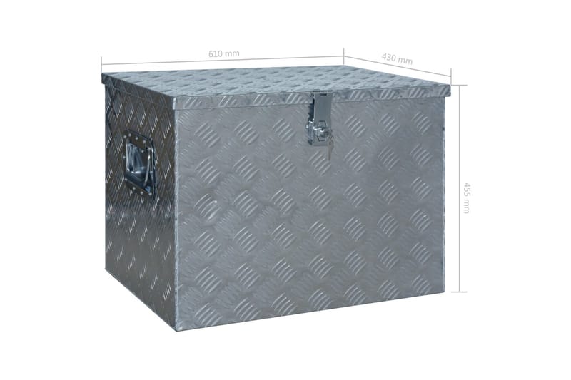 Aluminiumlåda 610x430x455 mm silver - Silver - Förvaring - Småförvaring - Förvaringslådor