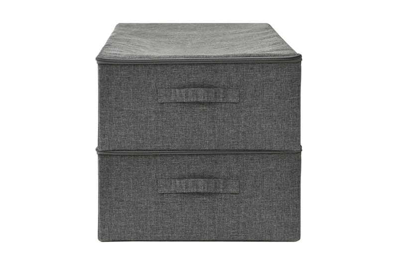 Förvaringslåda 2 st tyg 70x40x18 cm antracit - Antracit - Förvaring - Småförvaring - Förvaringslådor