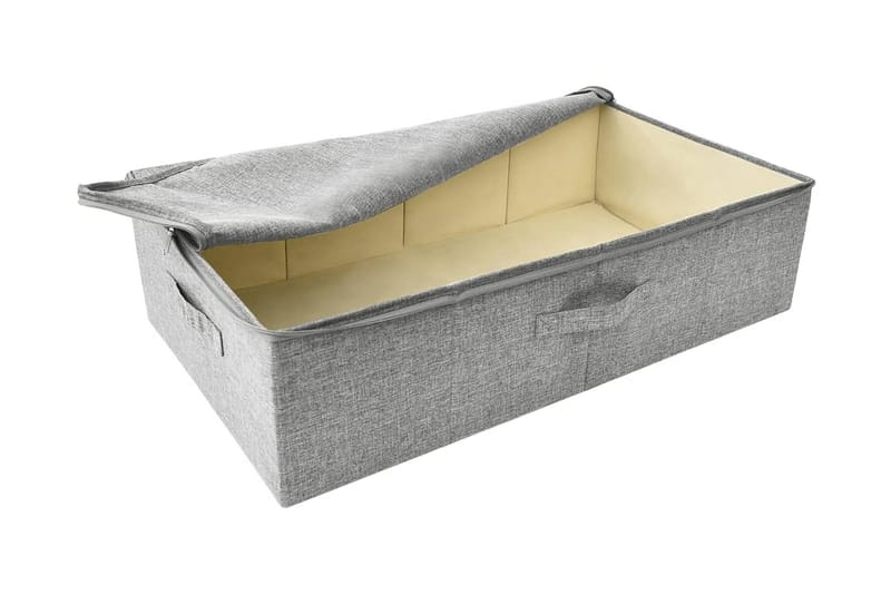 Förvaringslåda 2 st tyg 70x40x18 cm grå - Grå - Förvaring - Småförvaring - Förvaringslådor