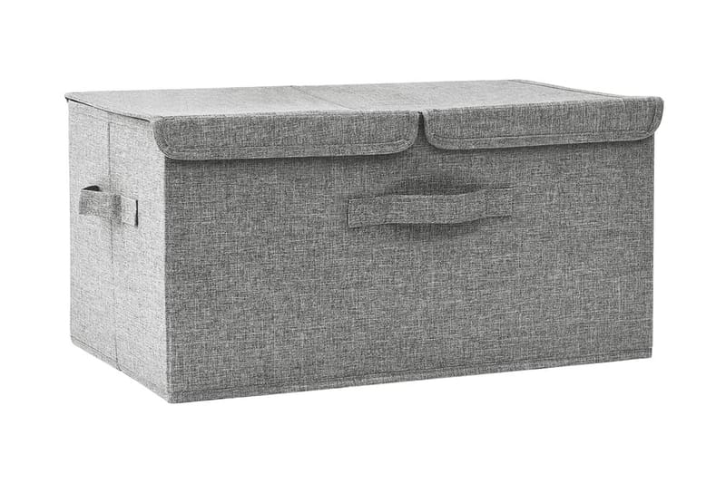 Förvaringslåda tyg 50x30x25 cm grå - Gr�å - Förvaring - Småförvaring - Förvaringslådor