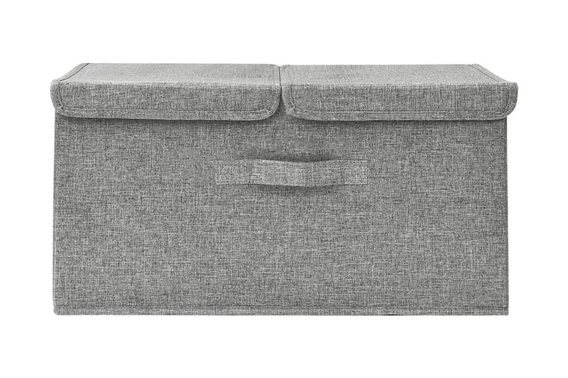 Förvaringslåda tyg 50x30x25 cm grå - Grå - Förvaring - Småförvaring - Förvaringslådor