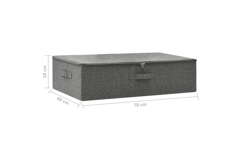 Förvaringslåda tyg 70x40x18 cm antracit - Antracit - Förvaring - Småförvaring - Förvaringslådor