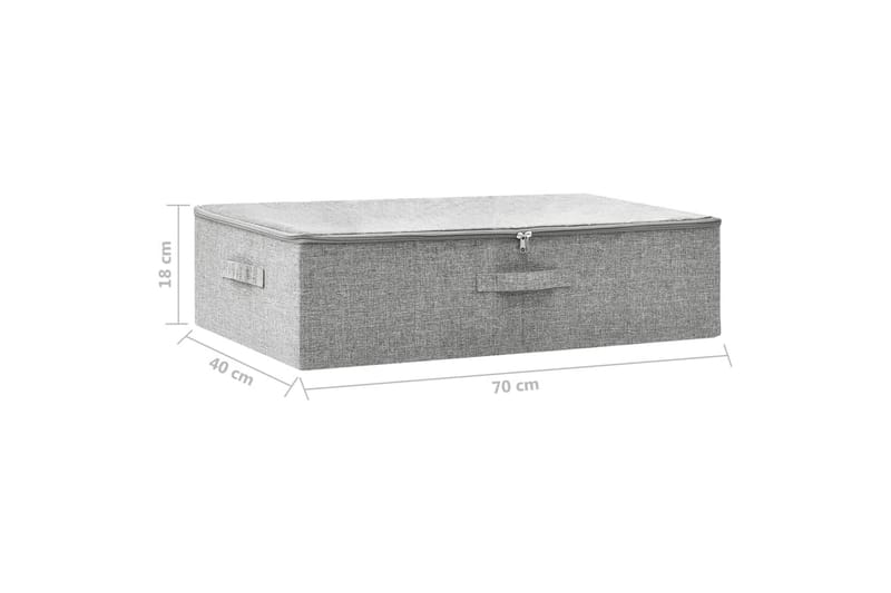 Förvaringslåda tyg 70x40x18 cm grå - Grå - Förvaringslådor