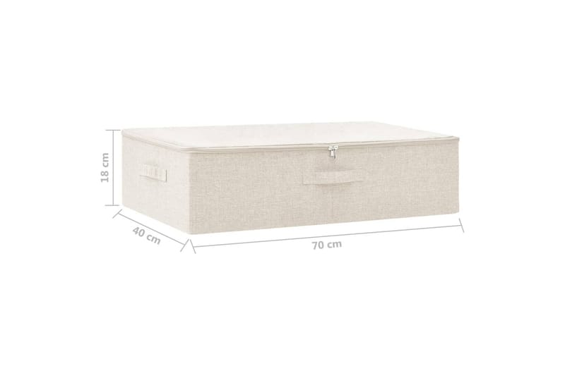 Förvaringslåda tyg 70x40x18 cm gräddvit - Kräm - Förvaring - Småförvaring - Förvaringslådor