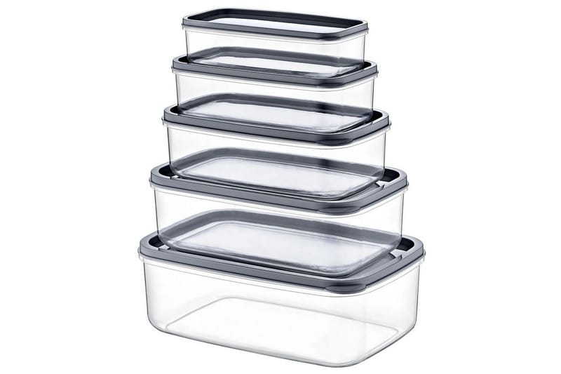 Förvaringslådesats (5 delar) Quantis Transparent - Multifärgad - Förvaring - Småförvaring - Förvaringslådor