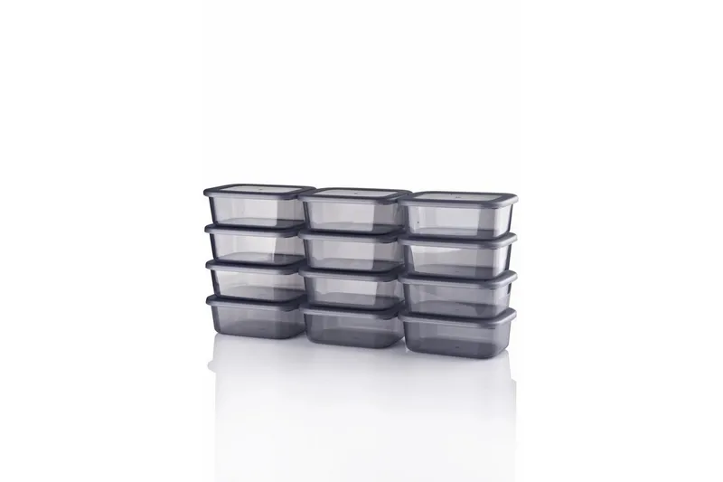 Förvaringslådeset (12 delar) Ornel Antracit, Antracit