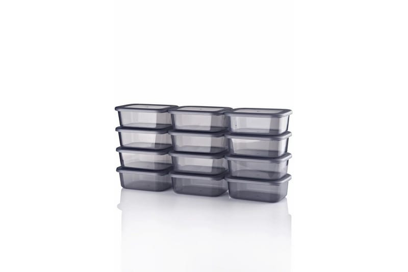 Förvaringslådeset (12 delar) Ornel Antracit, Antracit