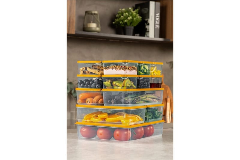 Förvaringslådeset (15 delar) Soyam 15 Orange - Mörk Orange - Förvaring - Småförvaring - Förvaringslådor