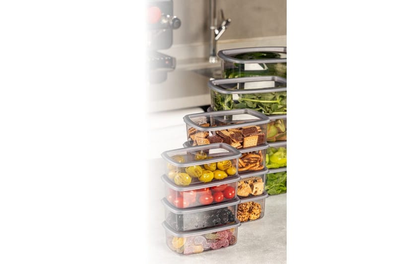 Förvaringslådeset (16 delar) Rasalas16 Antracit - Antracit - Förvaring - Småförvaring - Förvaringslådor