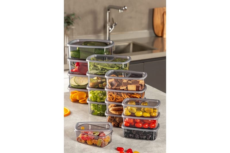 Förvaringslådeset (16 delar) Rasalas16 Antracit - Antracit - Förvaring - Småförvaring - Förvaringslådor